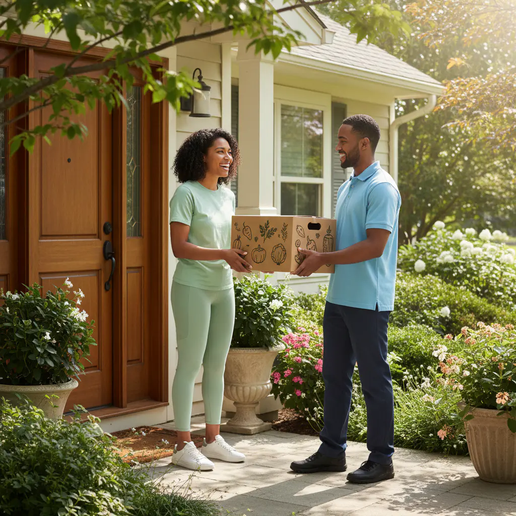 Delivery box on porch